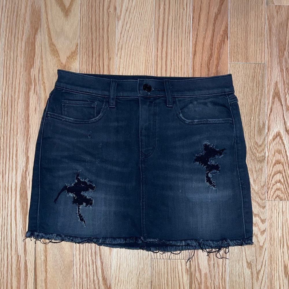 Express black jean skirt- only worn a couple times
